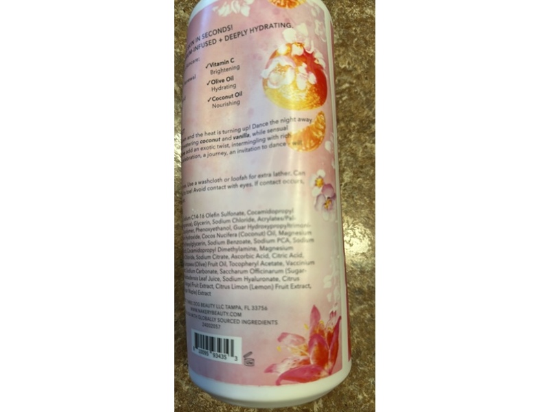 Nakery Beauty Skin Renew Face Body + Hair Wash, Cabana Sunset, 33.8 fl oz/1 L