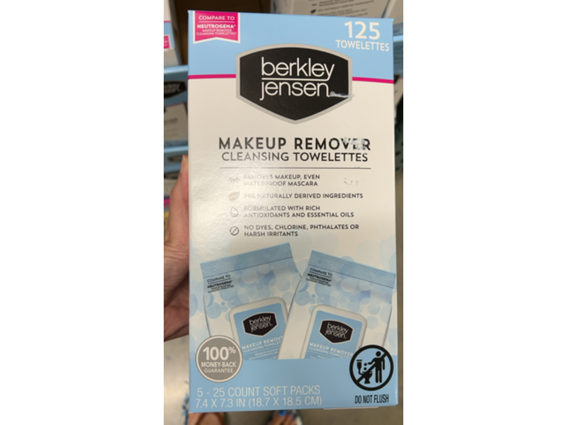 Berkley Jensen Makeup Remover Cleansing Towelettes, 125 Count