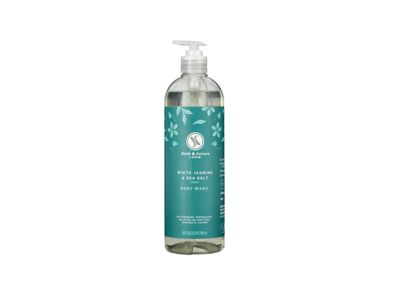 H-E-B Field & Future Scent Body Wash, White Jasmine & Sea Salt, 24 fl oz/709 mL