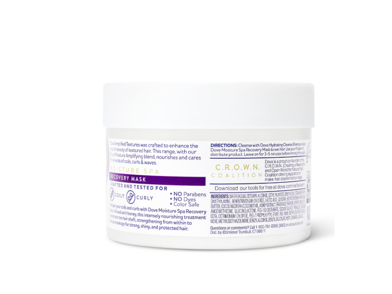 Dove Moisture Spa Amplified Textures Recovery Mask, 10.5 oz/297 g
