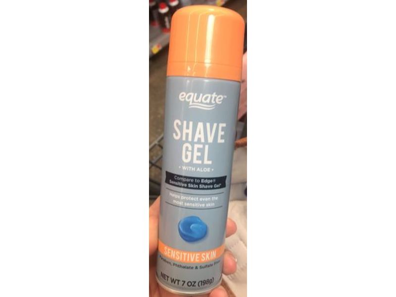 Equate Shave Gel, Aloe, Sensitive Skin, 7 oz/198 g