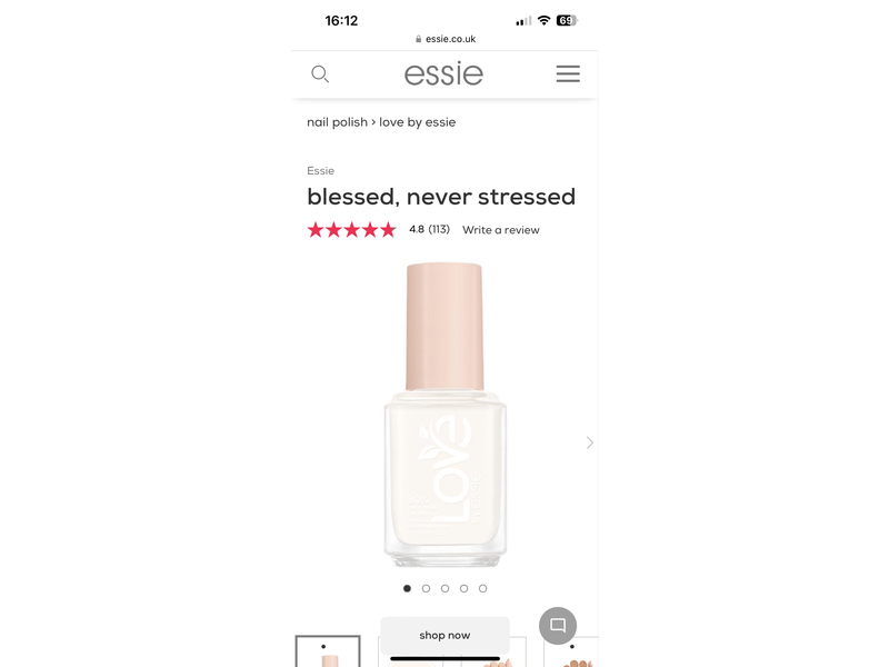 Essie Plant Based Nail Color, Blessed Never Stressed, 0.46 fl oz/13.5 mL