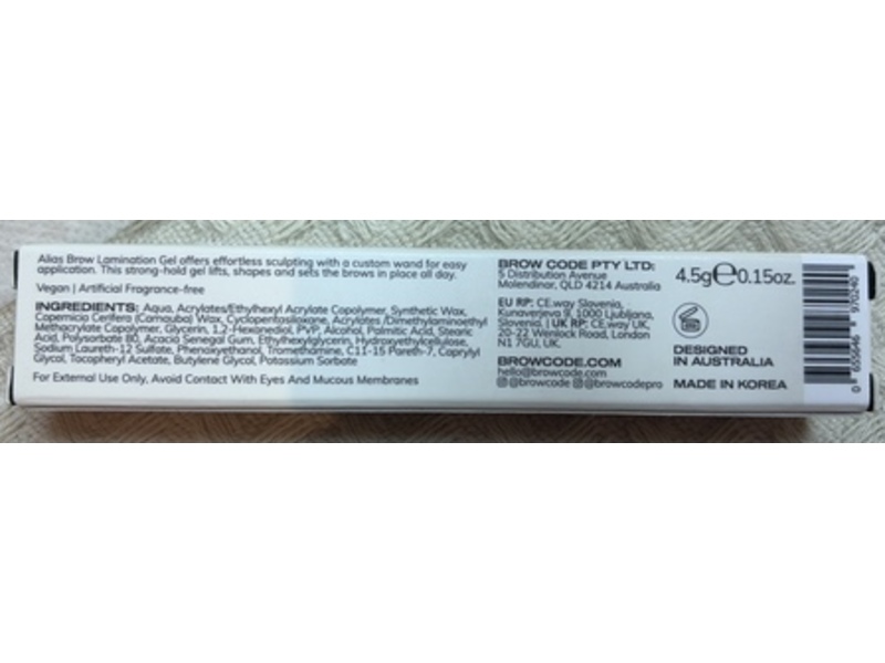 Brow Code Alias Brow Lamination Gel, 0.15 oz/4.5 g