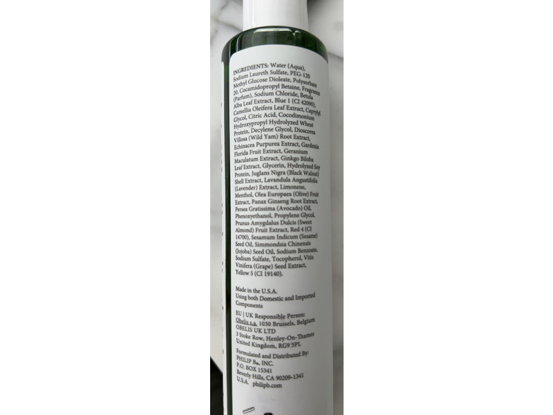 Philip B Scalp Invigorator Volumizing Shampoo, Peppermint & Avocado, 7.4 fl oz/220 mL