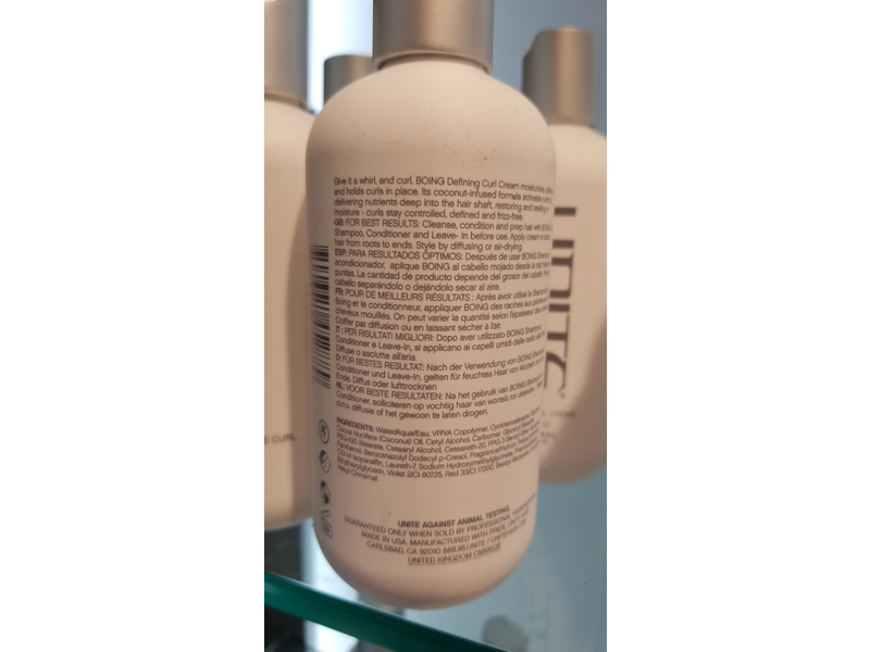 Unite Hair Boing Defining Curl Cream, 8 fl oz/236 mL