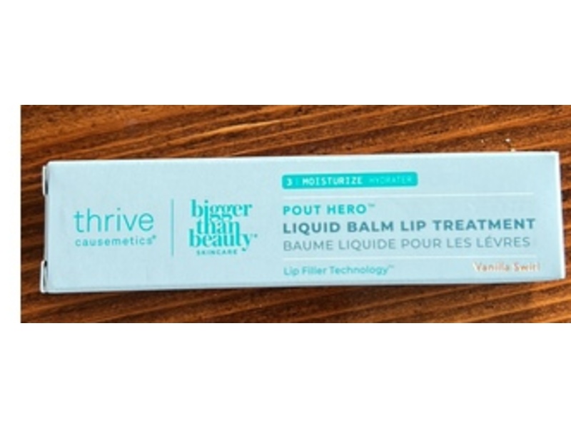 Thrive Causemetics Pout Hero Liquid Balm Lip Treatment, Vanilla Swirl, 0.22 fl oz/6.4 mL