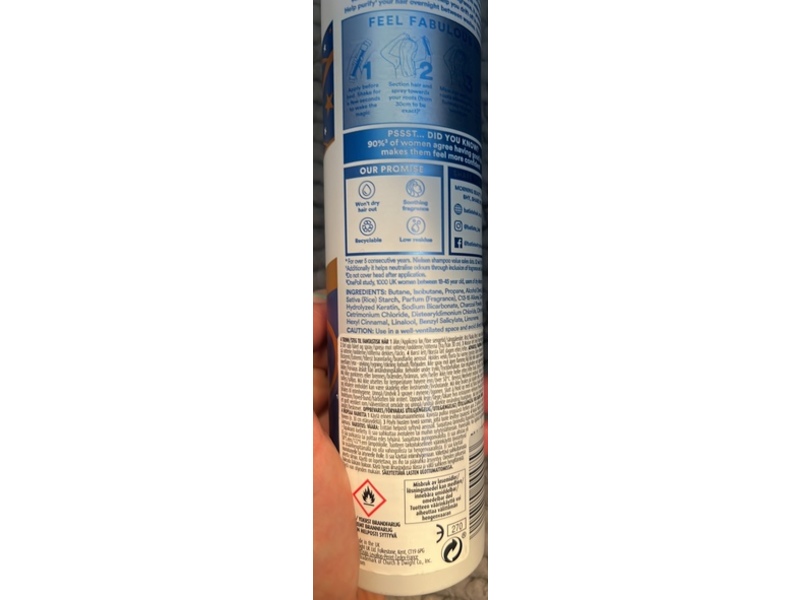 Batiste Overnight Light Cleanse Dry Shampoo, 200 mL