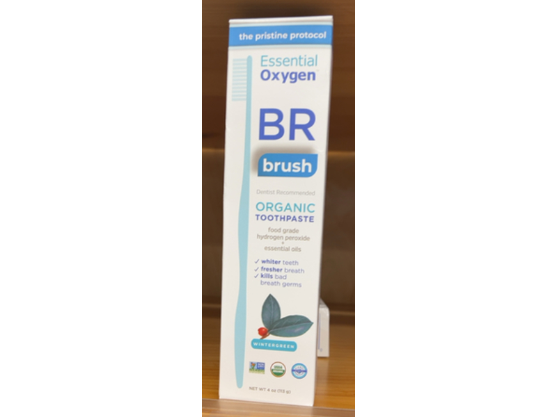 Essential Oxygen BR Organic Toothpaste, Wintergreen, 4 oz/113 g, Pack of 2