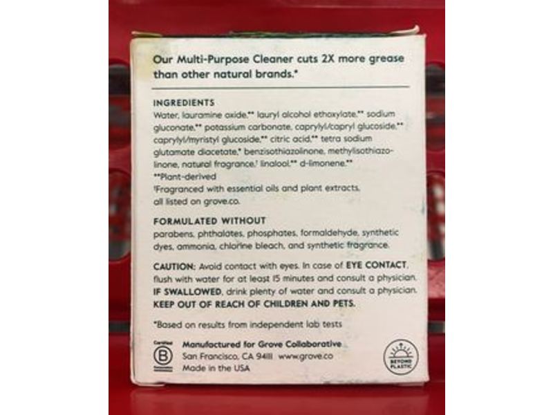 Grove Co Multi-Purpose Cleaner, Balsam Fir, 1 fl oz/30 ml, 2 Pack