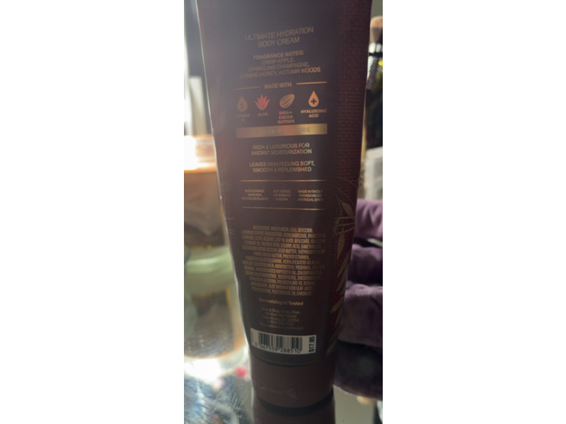 Bath & Body Works Ultimate Hydration Body Cream, Champagne Apple & Honey, 8 oz/226g