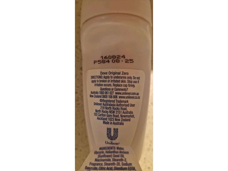 Dove Odor Protection Deodorant, Original, 50 mL