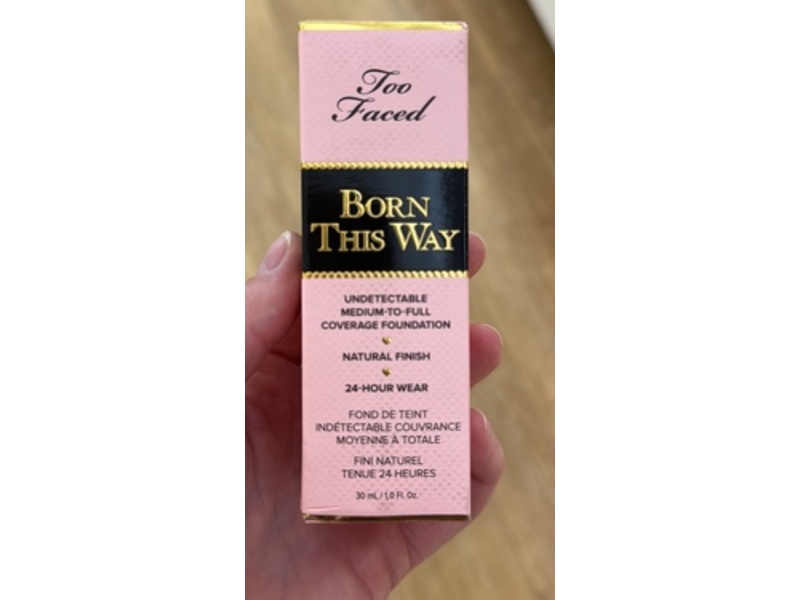 Too Faced Born This Way Undetectable Medium-To-Full Coverage Foundation, Snow, 1 fl oz/30 mL