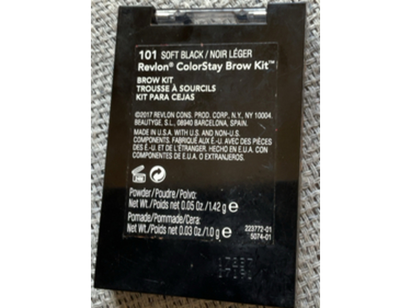 Revlon Colorstay Brow Kit, 101 Soft Black