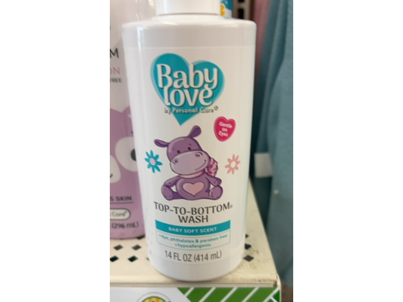 Baby Love By Personal Care Top-To-Bottom Wash, Baby Soft Scent, 14 fl oz/414 mL