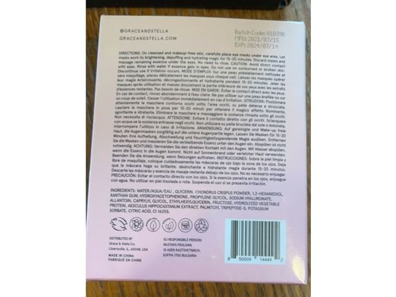 Grace & Stella Everything Is Better In Pink Eye mask, 12 Pairs