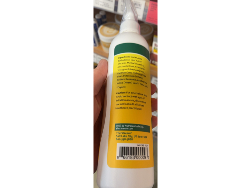 Thera Neem Neem Leaf & Aloe Gel, Sensitive Skin, 8 fl oz/240 mL