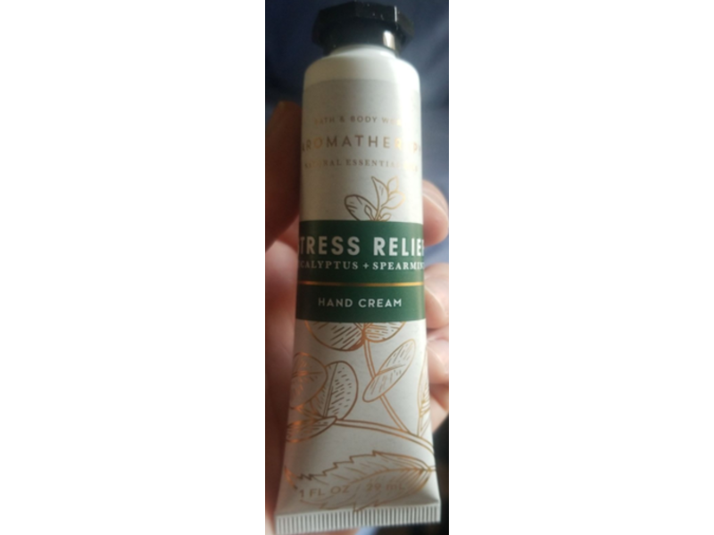 Bath & Body Works Aromatherapy Stress Relief Hand Cream, Eucalyptus & Spearmint, 1 fl oz/29 mL