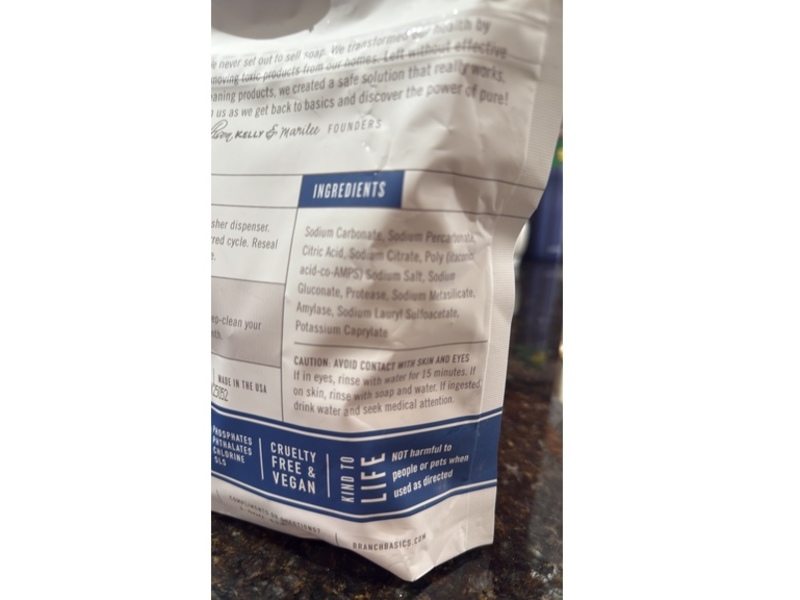 Branch Basics Dishwasher Tablets, 40 Tablets, 22.6 oz/640 g