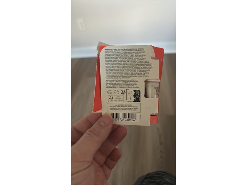 Youth To The People Superfood Skin Drip Smooth+Glow Barrier Serum, 0.13 fl oz/4 mL