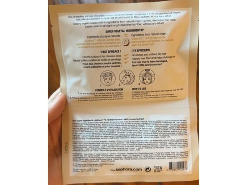 Sephora Hair Sleeping Mask, Coconut, 1 fl oz/30 mL