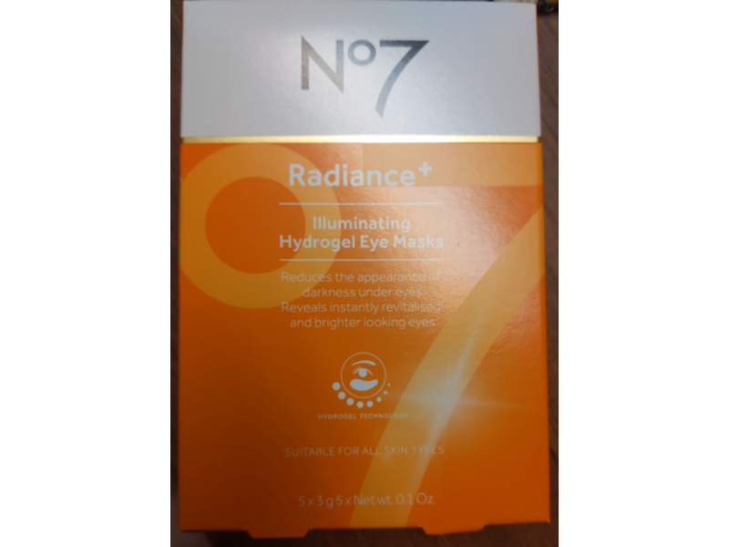 No7 Radiance Illuminating Hydrogel Eye Masks, 0.1 oz/3 g