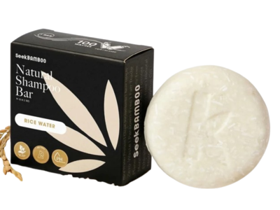 Seek Bamboo Coconut-Free Shampoo Bar, Rice Water, 3.2 oz