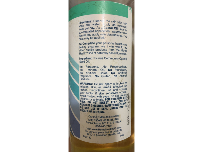 Home Health Castor Oil, 32 fl oz/946 mL