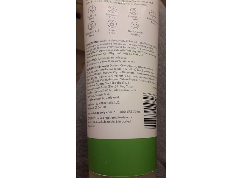 Curl Rhythm Deep Moisturizing Curl Conditioner, Baobab + Shea + Coconut & Aloe, 10 fl oz/295 mL