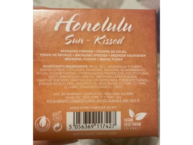 W7 Honolulu Bronzing Powder, Sun-Kissed, 0.21 oz/6 g