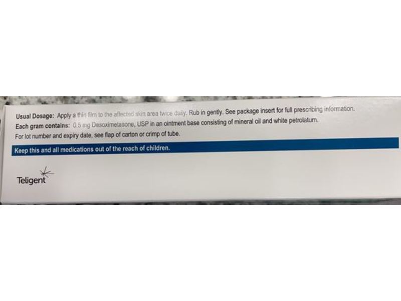 Desoximetasone Ointment 0.05%, 100 g, Teligent (RX)