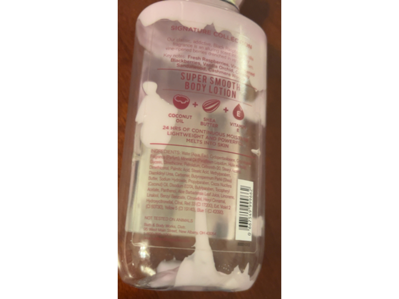 Bath & Body Works Body Loation, Black Raspberry Vanilla, 8 fl oz/36 mL