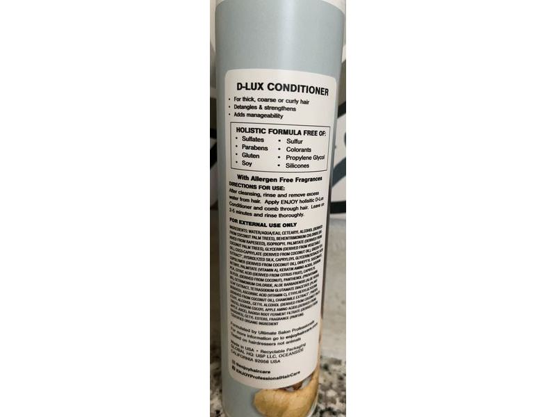 Enjoy Holistic D-Lux Conditioner, Coconut Ginger Fragrance, 10.1 fl oz/300 mL