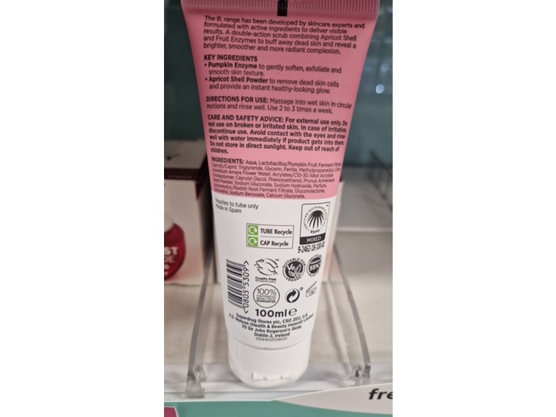 Superdrug B. Enzyme Glow Facial Scrub, 100 mL