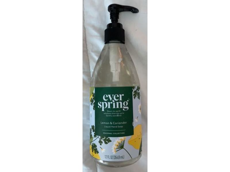 Ever Spring Liquid Hand Soap, Lemon & Coriander, 12 fl oz/354.8 mL