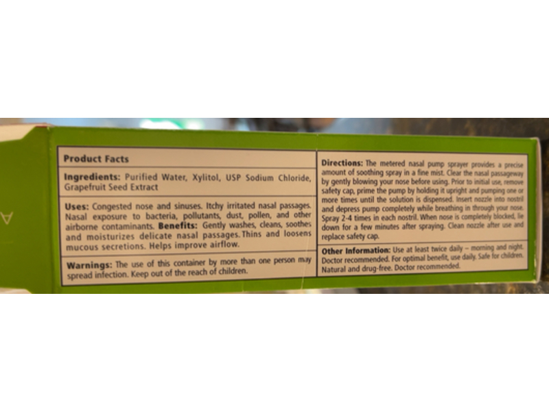 Xlear Daily Sinus Relief Nasal Spray, 1.5 fl oz/45 mL