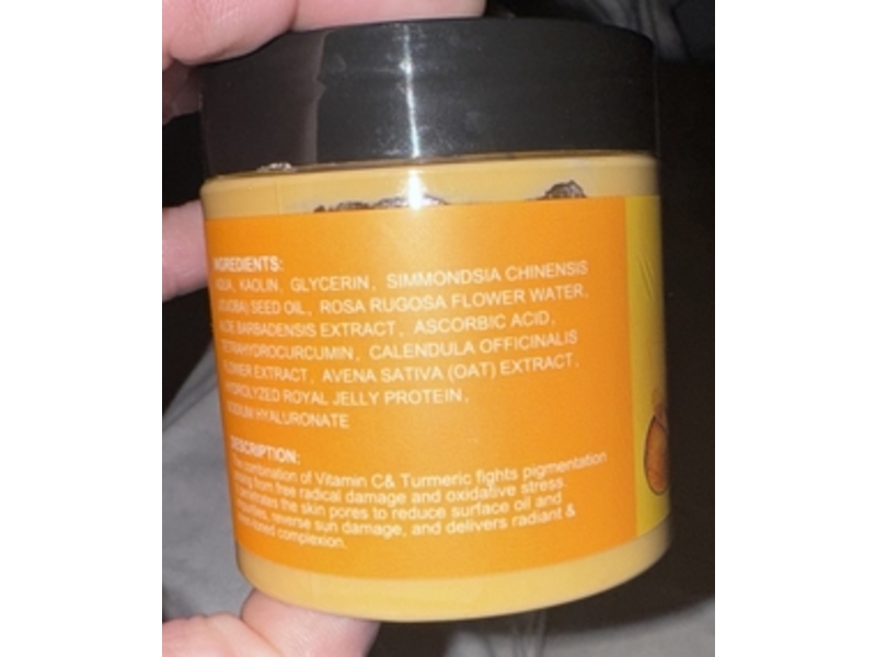 Hicream Vitamin C Clay Mask, Turmeric, 5.29 fl oz/150 g