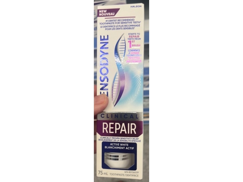 Sensodyne Clinical Repair Active White Toothpaste, 75 mL