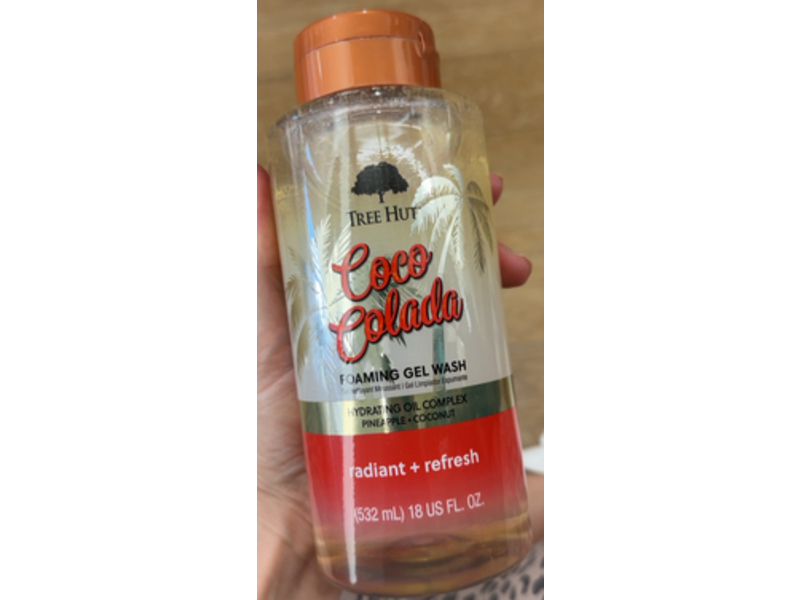 Tree Hut Coco Colada Foaming Gel Wash, Radiant & Refresh, Pineapple + Coconut, 18 fl oz/532 mL