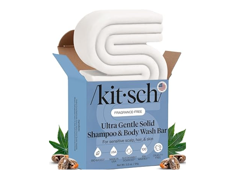 Kitsch Ultra Sensitive Shampoo & Body Wash Bar, 3.2 oz/91 g