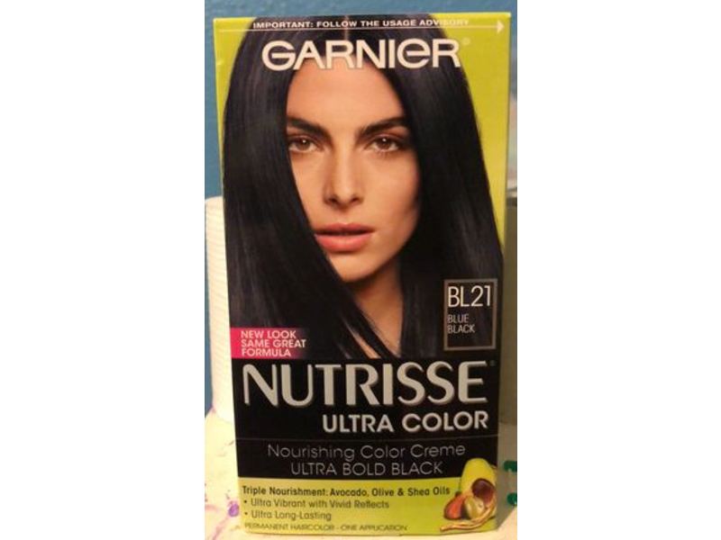 Garnier Nutrisse Ultra Color Nourishing Color Creme, BL21 Blue Black