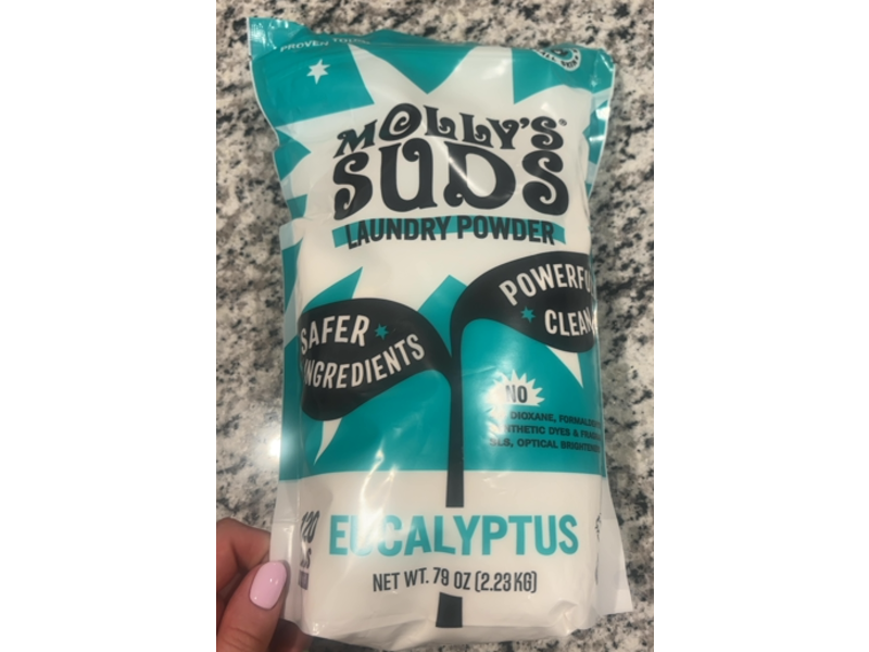 Molly's Suds Original Laundry Detergent Powder, Eucalyptus, 120 Loads, 78 oz/2.23 kg