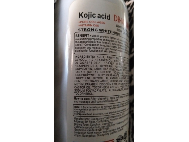 Dr Meinaier Body Lotion, Kojic Acid + Pure Collagen + Vitamin C & E, 17.59 fl oz/500 mL