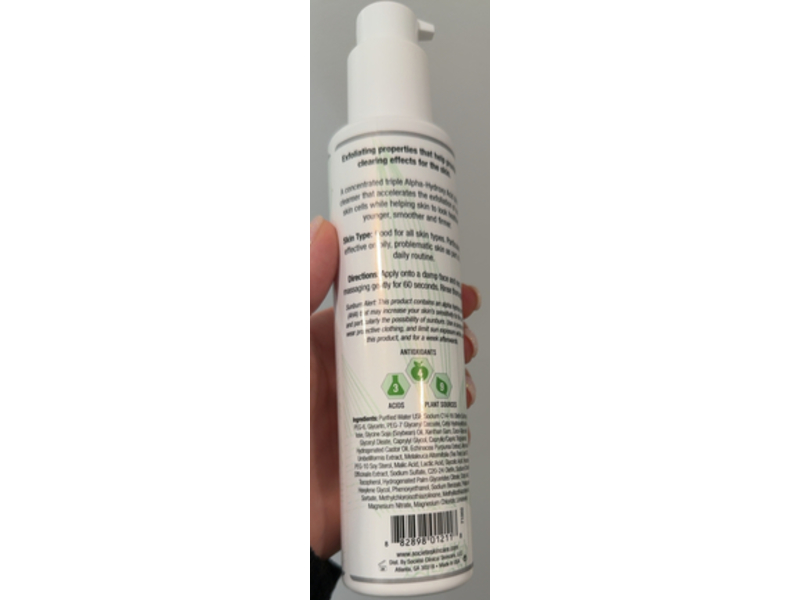 Societe Exfoliating Cleanser, AHA, 6 fl oz/177 mL