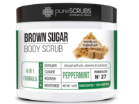 Purescrubs Brown Sugar Body Scrub, Peppermint, 16 oz - thumbnail 1