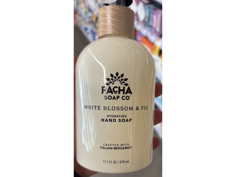Pach Soap Co White Blossom & Fig Hydrating Hand Soap, Italian Bergamot, 12.5 fl oz/370 mL