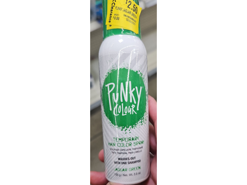 Punky Temporary Hair Color Spray, Jaguar Green,3.5 oz/100 g