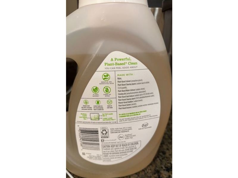 Tide Pureclean Plant Based Liquid Laundry Detergent, Free, 69 fl oz/2.04 L