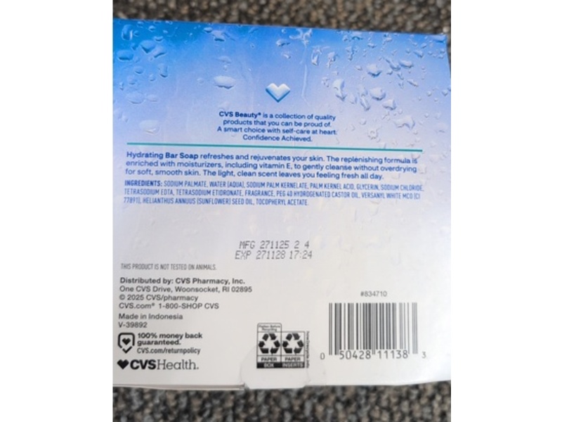 Cvs Beauty Hydrating Bar Soap, Vitamin E, 32 oz/907 g, 8 Count