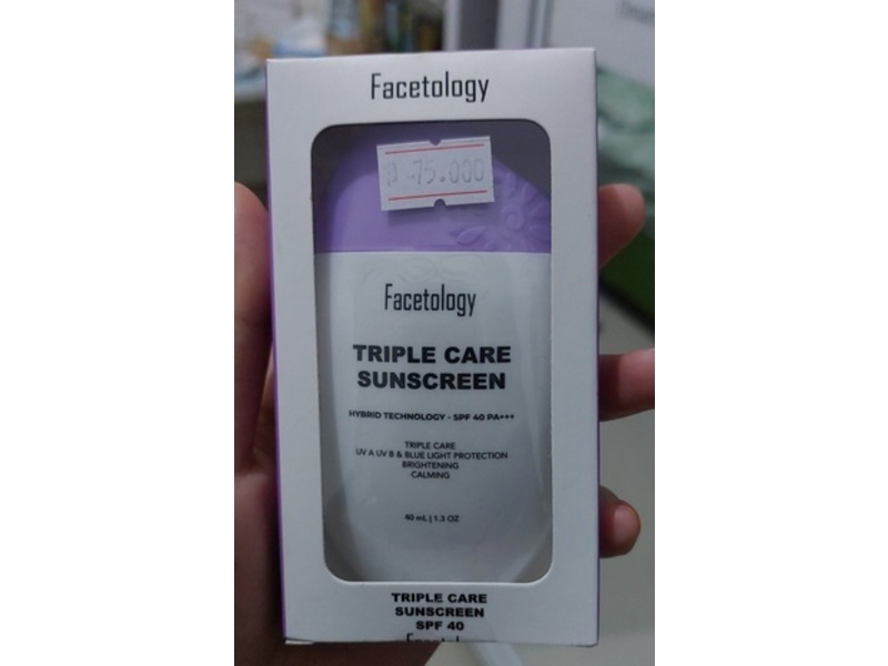 Facetology Triple Care Sunscreen, SPF 40 PA+++, 1.3 fl oz/40 mL