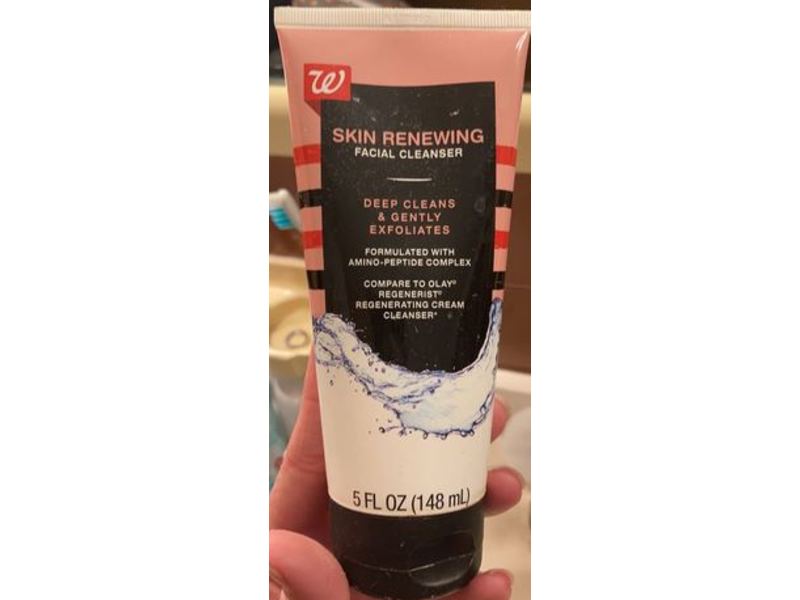 Walgreens Skin Renewing Facial Cleanser Deep Cleans & Gently Exfoliates, 5 fl oz/148 mL